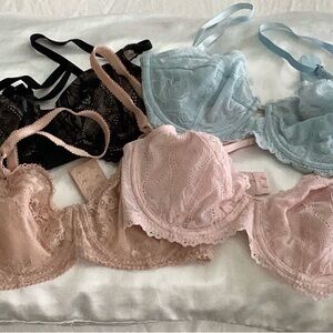 Four (4) Calvin Klein Lace 34C bras